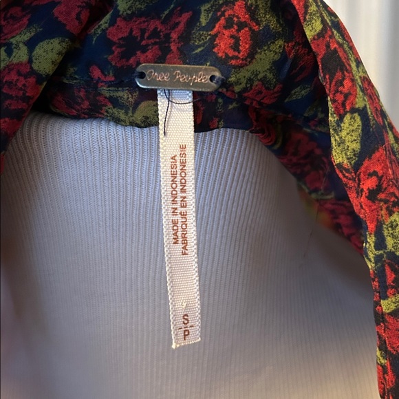 Free People Easy Rider Sheer Floral Button Down - Picture 5 of 8